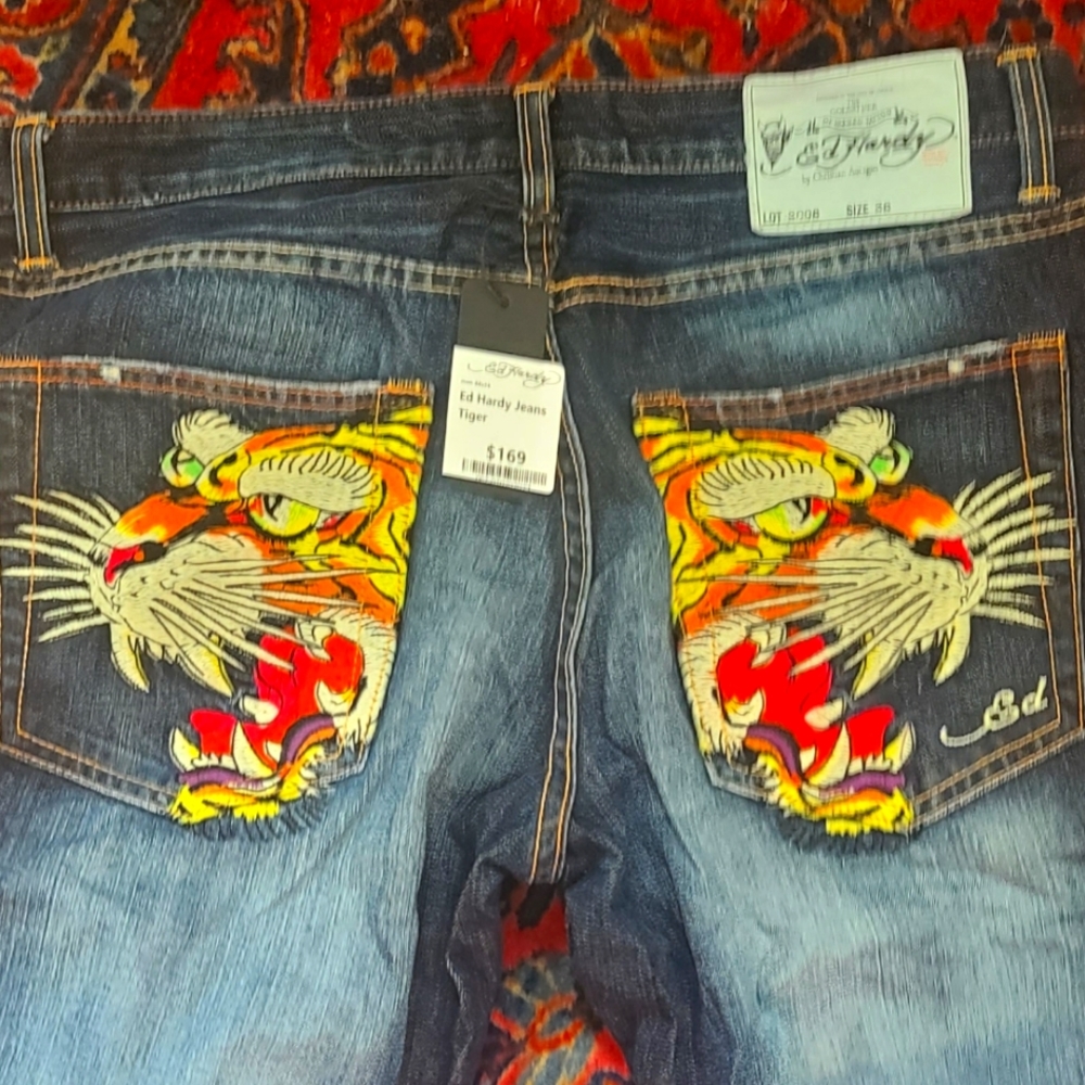 Ed Hardy Tiger design jeans